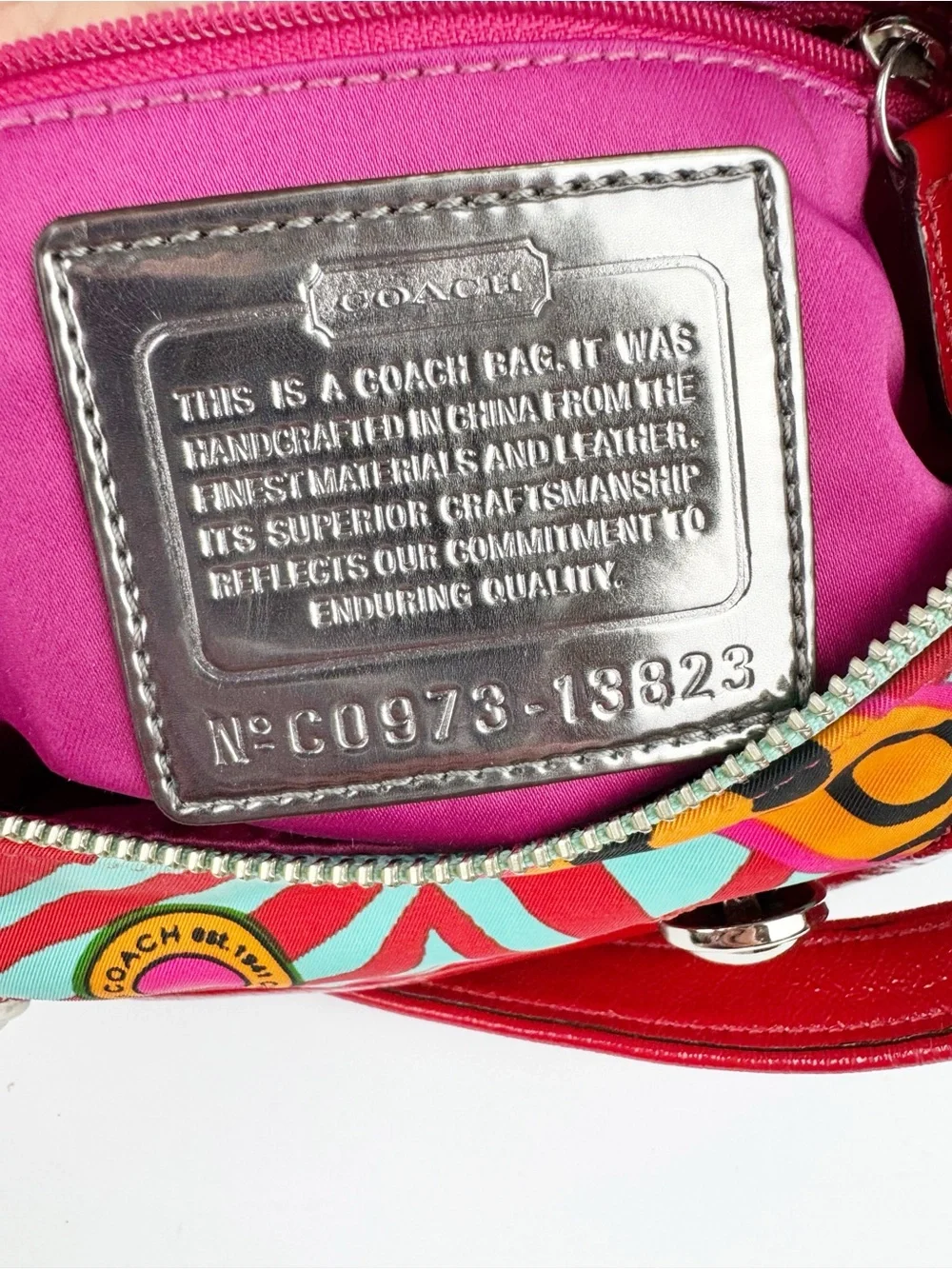 Coach Y2K Poppy Graffiti Groovy Hobo Graphic Print Shoulder Bag 13923 - Picture 11 of 13